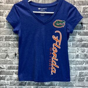 Colosseum Blue Florida Gators V-Neck Tee